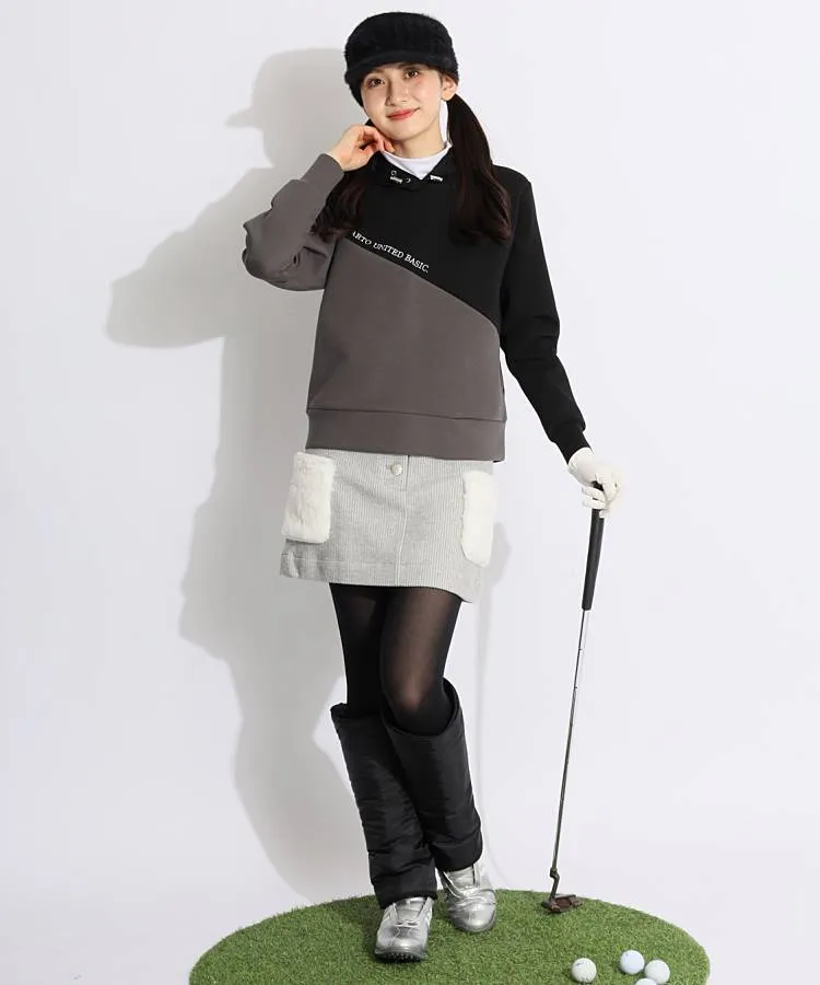 アンパスィ AP マルチストレッチファー切替コーディロイスカート