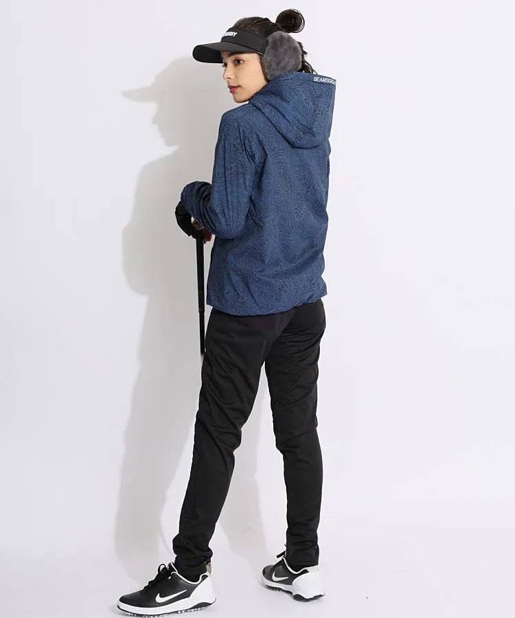 ビームスゴルフ BE バティック柄ハーフジップジャケット レディース