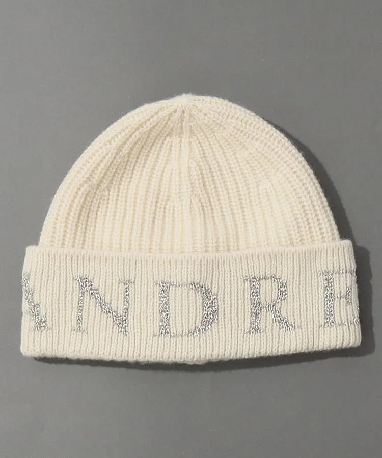 セントアンドリュース SA カシミヤ混ラメロゴニット帽 レディース