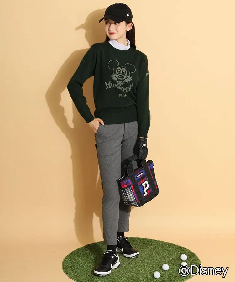 ビームスゴルフ BE [Disney]ジャガードロゴクルーネックニット