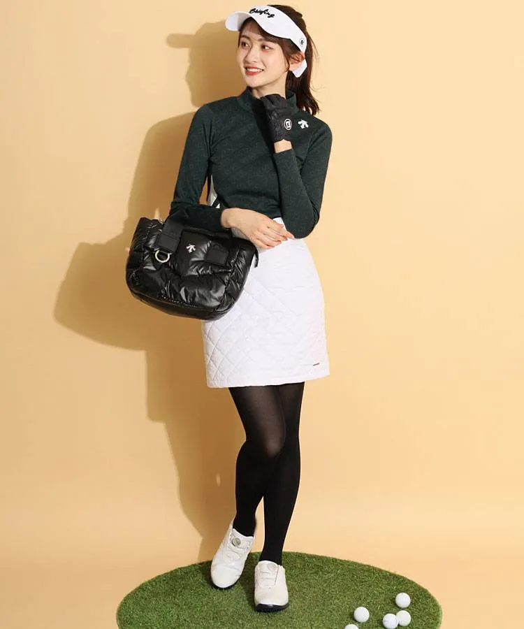 デサント ゴルフウェア モックネックシャツ ニット スカート 秋冬 2点