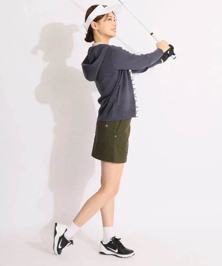 デサントゴルフ DE ロゴ入りフルジップニットパーカー