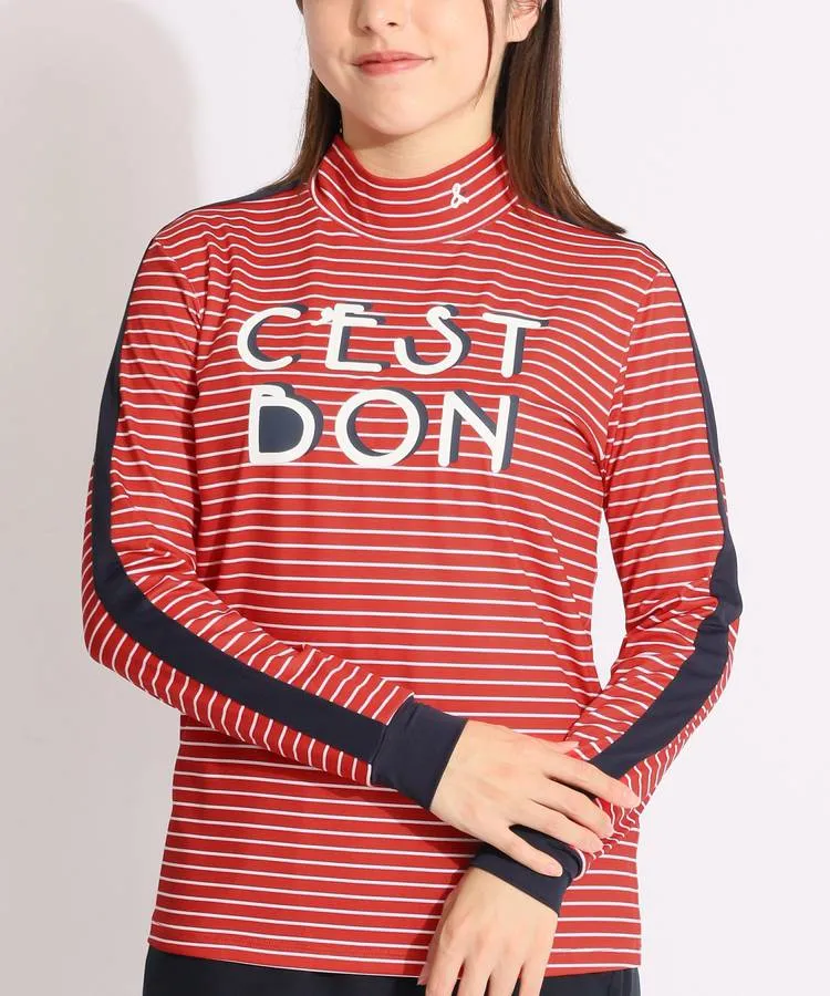 アンパスィ AP UVマルチストレッチモックネック長袖カットソー