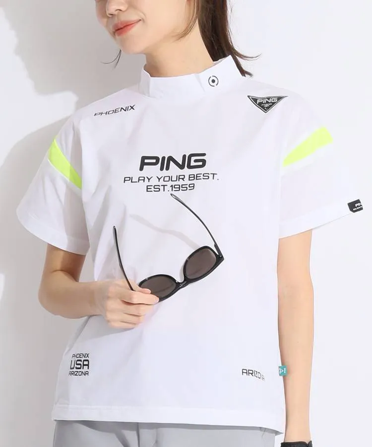 ピン（PING）（レディース）ゴルフウェア Arizona maze柄防風裏付きクルーネックニットプルオーバー 622-3270004 PING ピン 1959 arizona ゴルフパンツ golf ピン PN 冷感プルオーバー