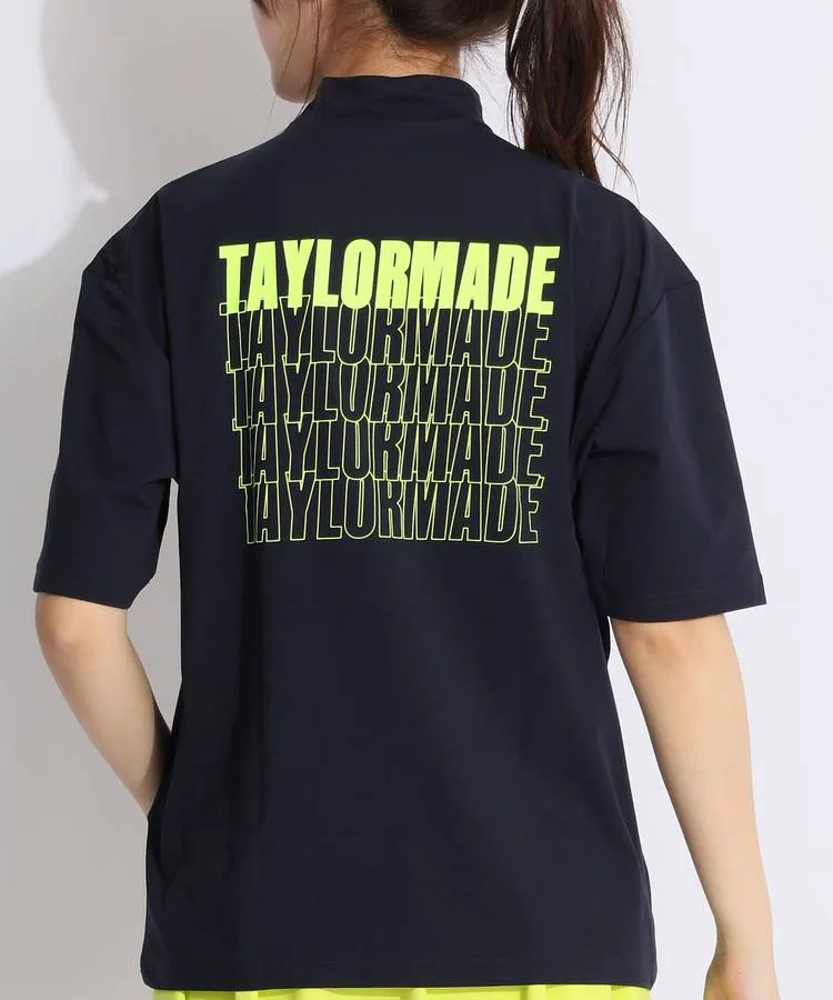 テーラーメイドゴルフ TG 【CLUB TAYLORMADE】バックプリントUVモックネック半袖カットソー レディースゴルフウェア通販  キュルキュルセレクト curucuru select