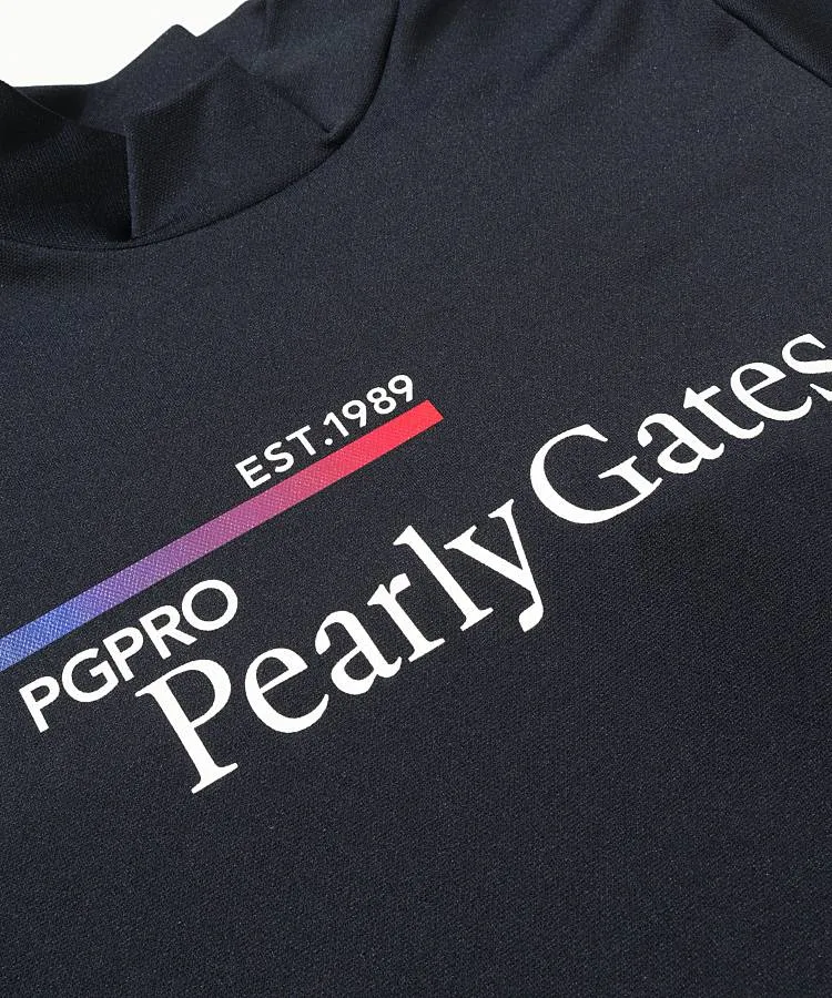 パーリーゲイツ PG ロゴプリントモックネック半袖カットソー