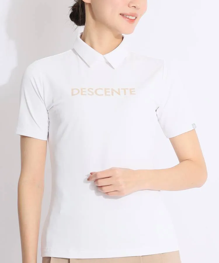 デサントゴルフ DE 【CRYSTALCOLLECTION】SWAROVSKIバックジップ半袖