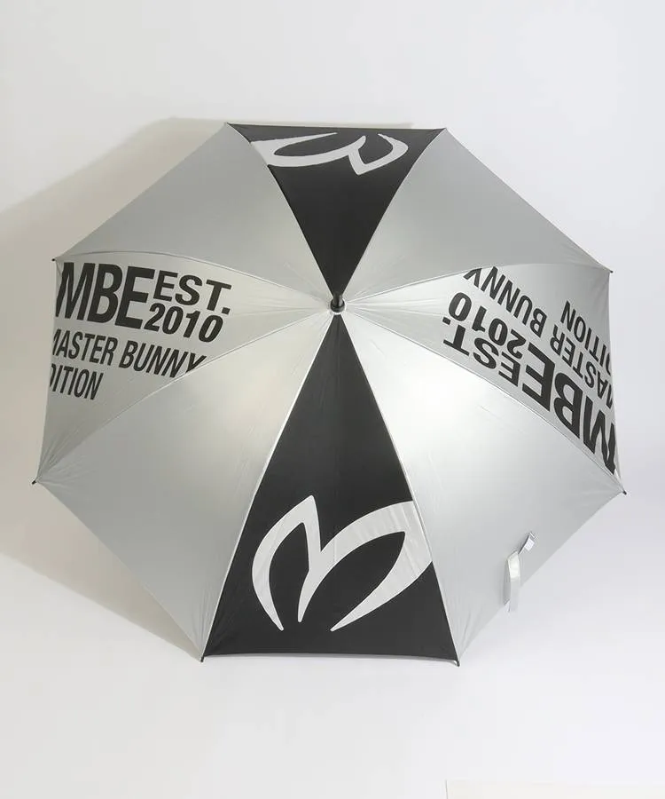 新品 マスターバニー⭐︎総ロゴ⭐︎UVアンブレラ ゴルフ 傘　シルバー 新品 マスターバニー⭐︎総ロゴ⭐︎UVアンブレラ ゴルフ 傘
