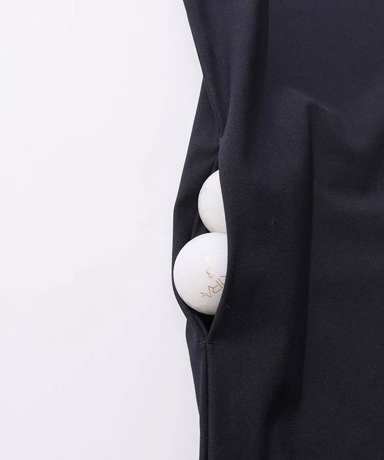 ブリーフィング 　3Dロゴモックネック　半袖ワンピース　黒　Mサイズ ブリーフィングゴルフ BR 防透ロゴラインモックネック半袖