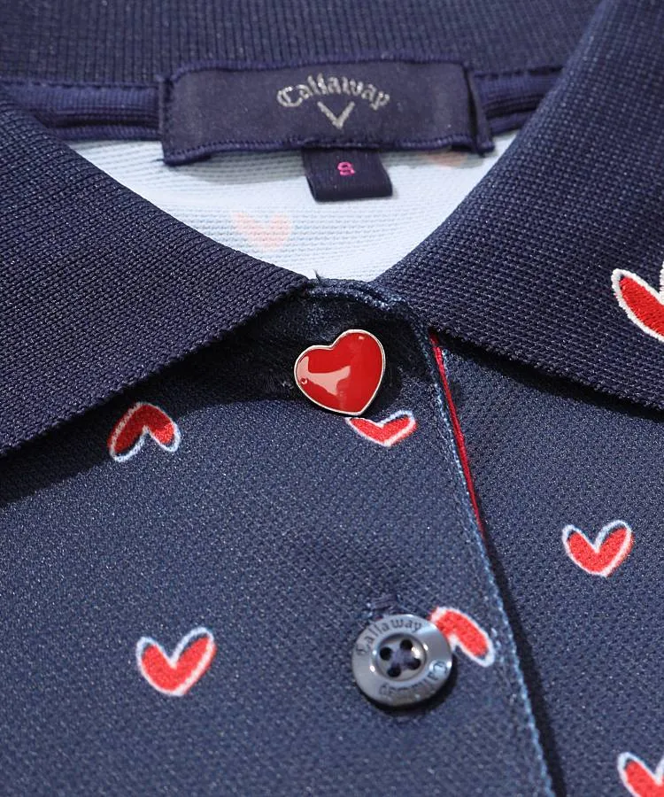 キャロウェイ CA 【LoveCallaway】【UPF15】ハート柄カノコ半袖