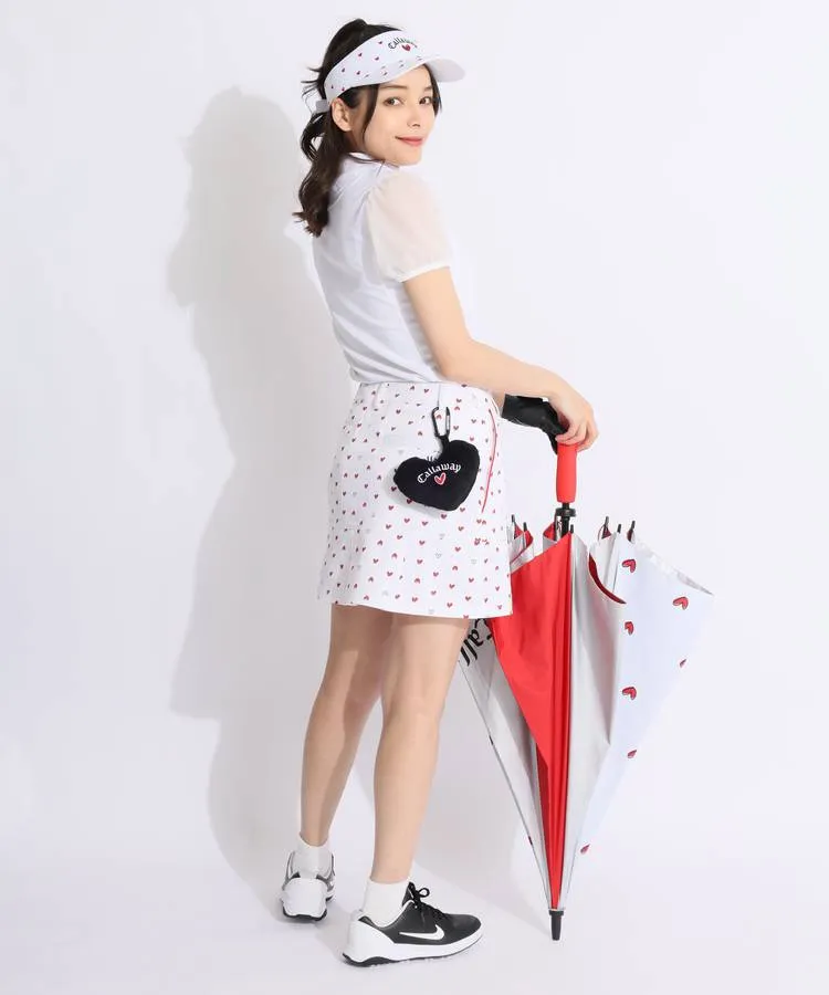 キャロウェイ CA 【LoveCallaway】ハートプリントプリーツ切替スカート レディースゴルフウェア通販 キュルキュルセレクト curucuru  select