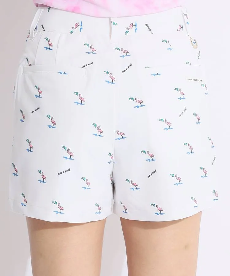 ジュン＆ロぺ] フラミンゴ柄ショートパンツ ジュンアンドロペ JUN  