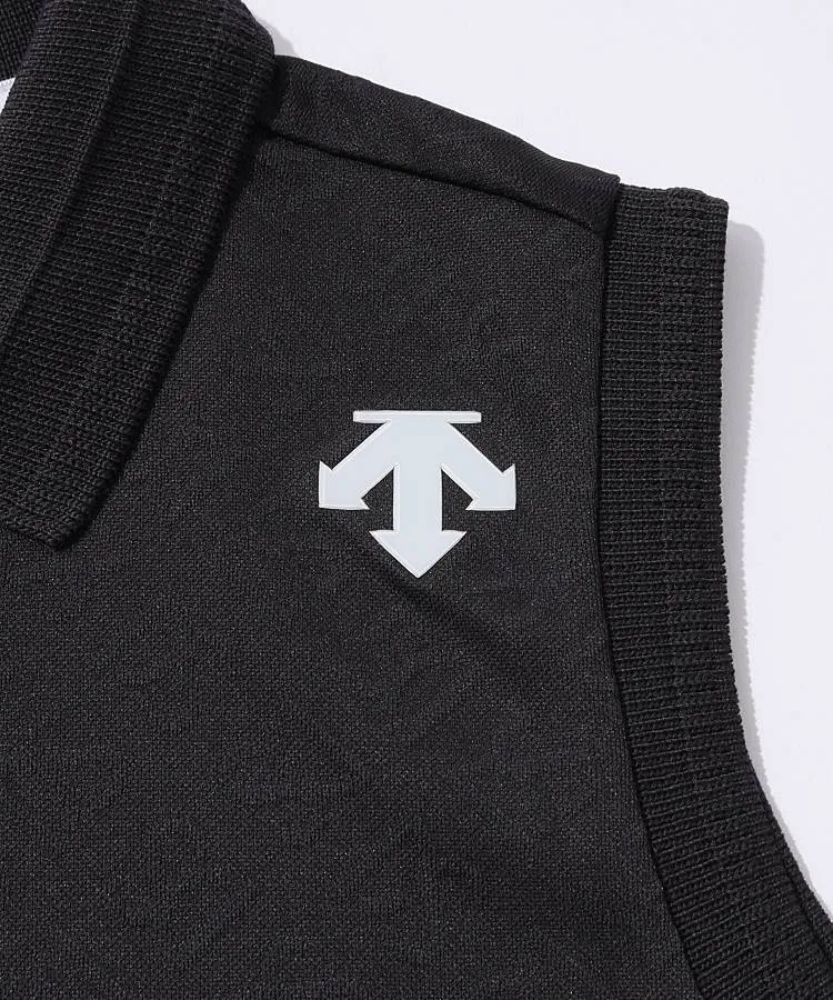DESCENTE GOLF デサントゴルフ ノースリーブポロシャツ 総柄