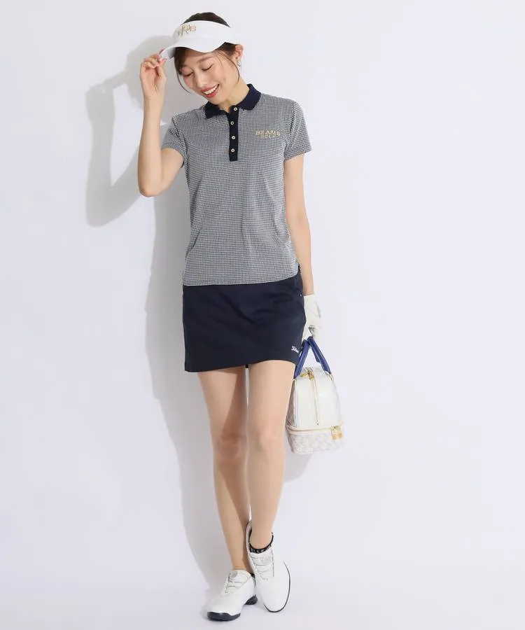 【未着用】 BEAMS GOLF レディース 半袖 ポロ タグ付き M BEAMS GOLF ☆レディース ビームス ゴルフ 半袖 ポロシャツ DRY
