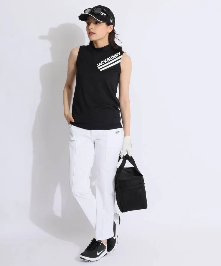 【再入荷】 ジャックバニー JB バイアスプリントモックネックノースリーブ レディースウェア