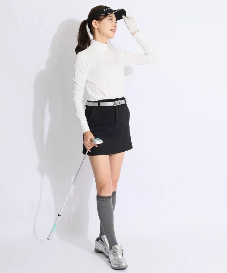 【最終値下げ】【美品】St.ANDREWS レディース モックネック セントアンドリュース SA 【UV】フロントロゴラインモックネック