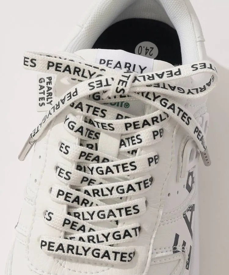 パーリーゲイツ PG 替え紐付きロゴプリントスパイクレスシューズ