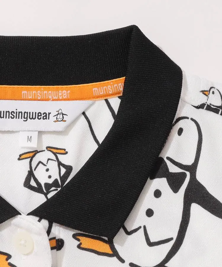 Munsing Wear ペンギン総柄　半袖ゴルフウェア Munsingwear セール 公式 マンシングウェア トロピカルペンギン