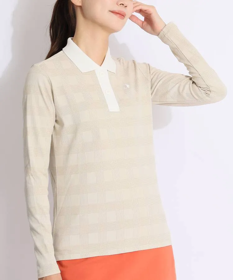 23区GOLF｜【WOMEN】チェック長袖ポロシャツ | Rakuten Fashion