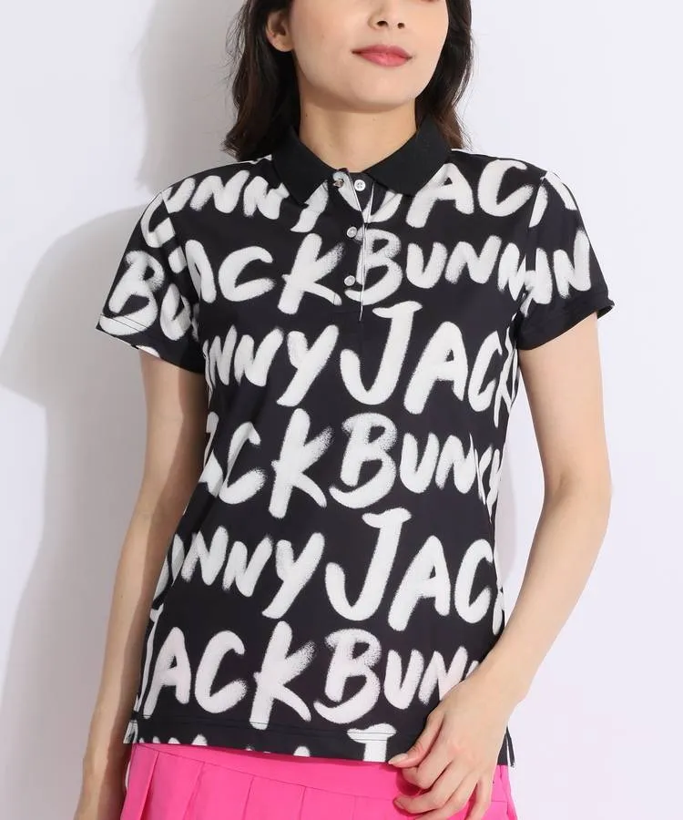ジャックバニー JB ペインティング風ロゴ半袖ポロシャツ