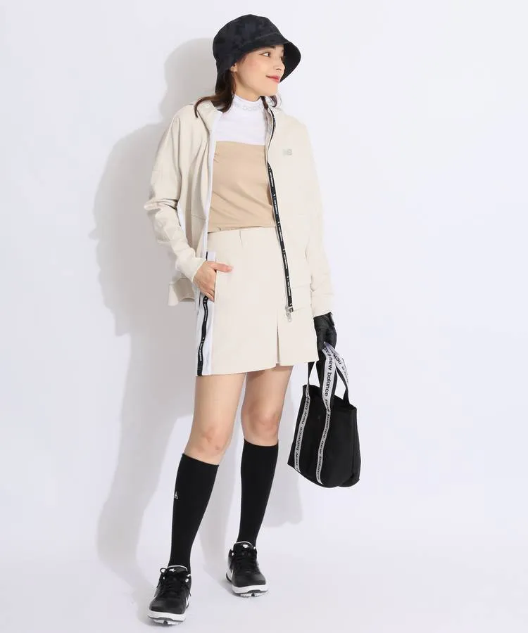 ニューバランスゴルフの長袖フード付パーカーを使ったスタイリング