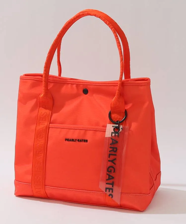 極美品 パーリーゲイツ ゴルフバッグ オレンジ ロゴチャーム付きカートバッグ -E3-82-AA-E3-83-AC-E3-83-B3-E3