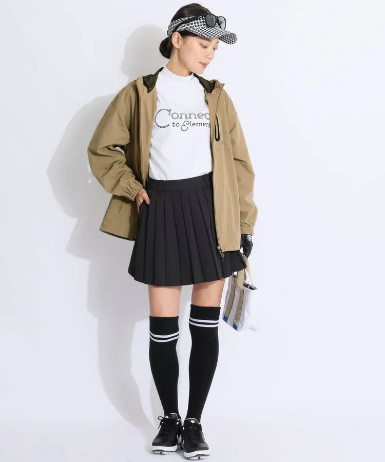 ナノユニバースゴルフ NU フロントプリーツナイロンスカート