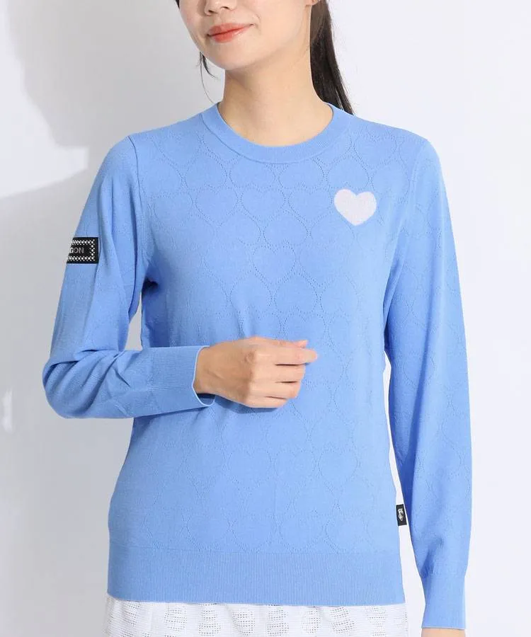 ダンスウィズドラゴン DD ハートデザインクルーネックニット