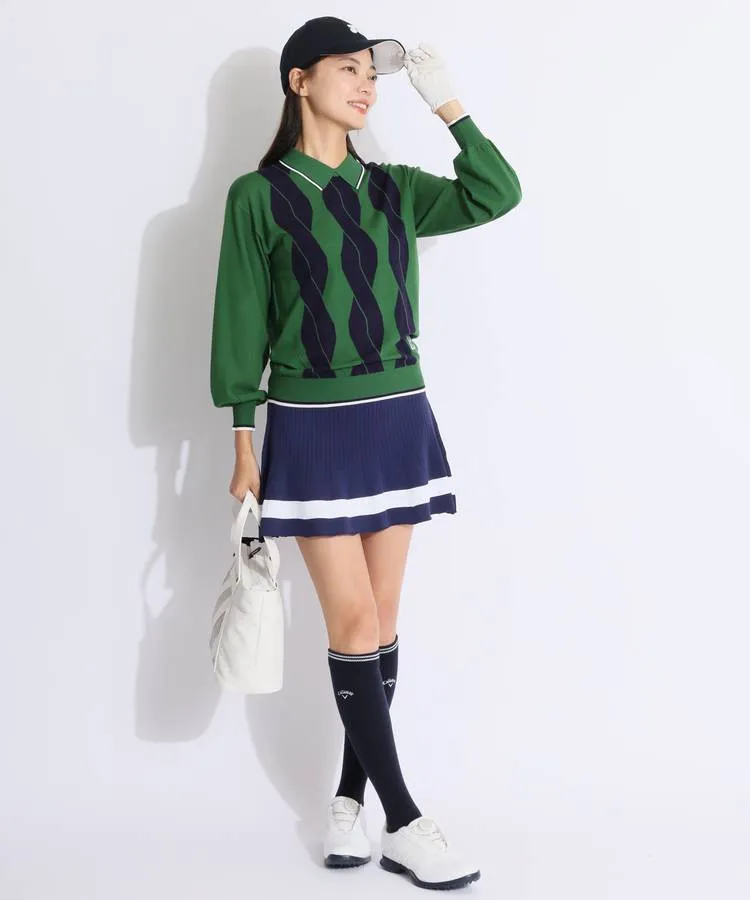 ジュンロペ ゴルフ用 ニットウェア レディース ジュン＆ロぺの長袖ニットを使ったスタイリング・コーディネート