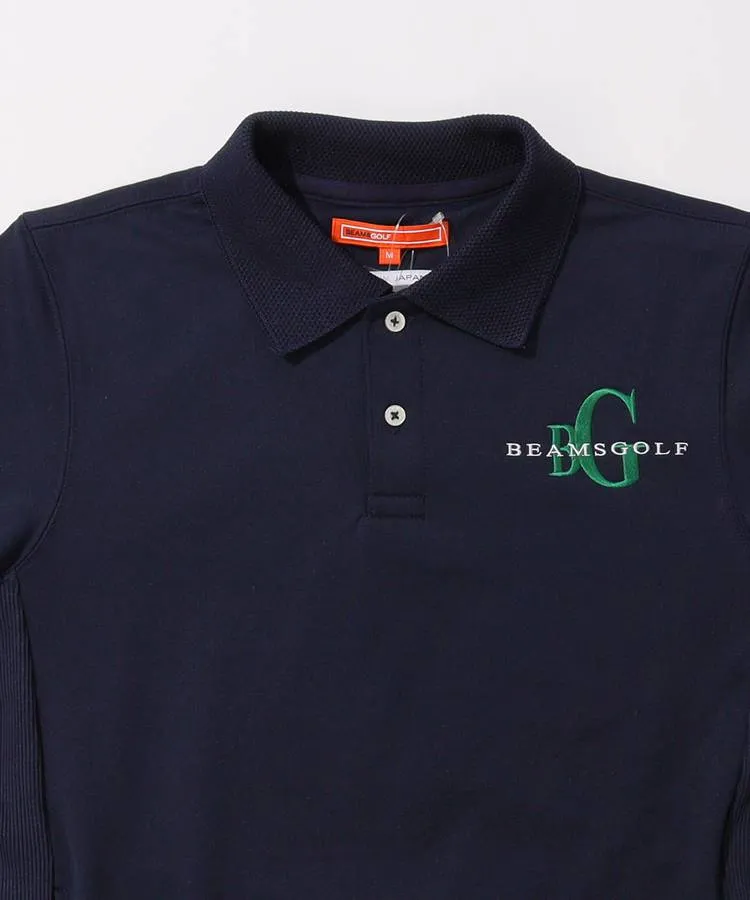美品】ビームスゴルフ BEAMS GOLF 長袖 ポロシャツ ブラック系 L