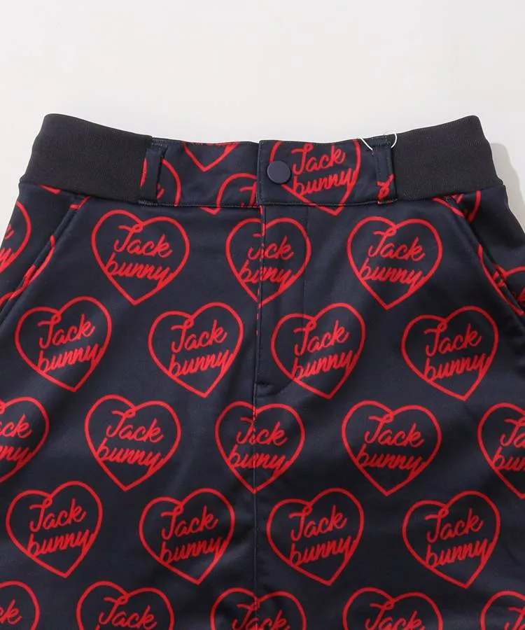 ジャックバニー JB 【防風】裏起毛ハートロゴ一体型ペチパンツ