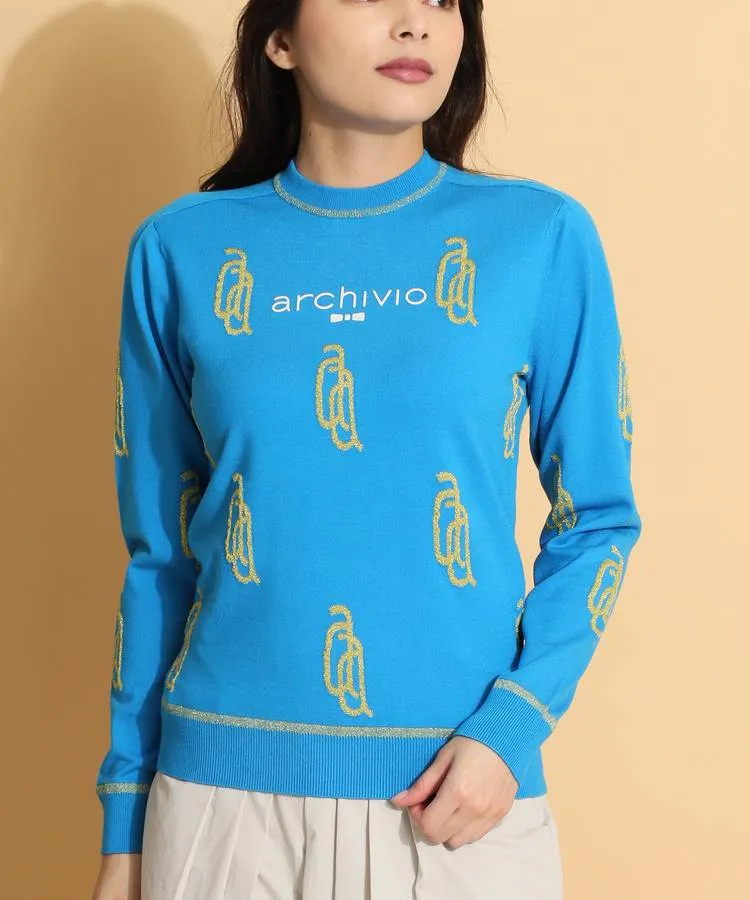 割引 アルチビオ 水色ニットセーター ARCHIVIO アルチビオ ニット