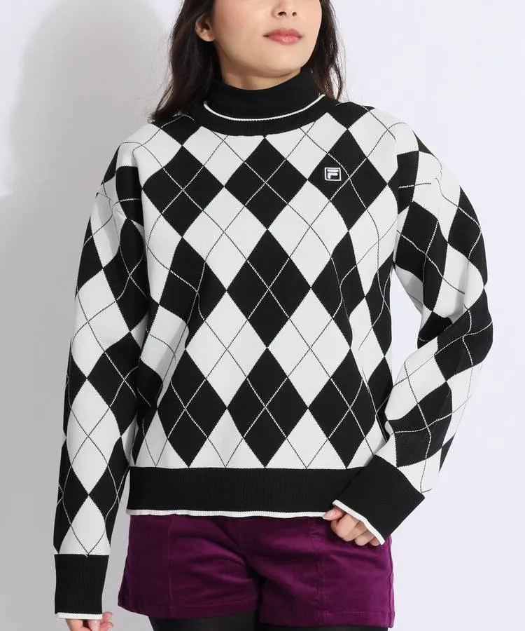 美品】FILAゴルフウェア ニット ジャケット セーター グレー