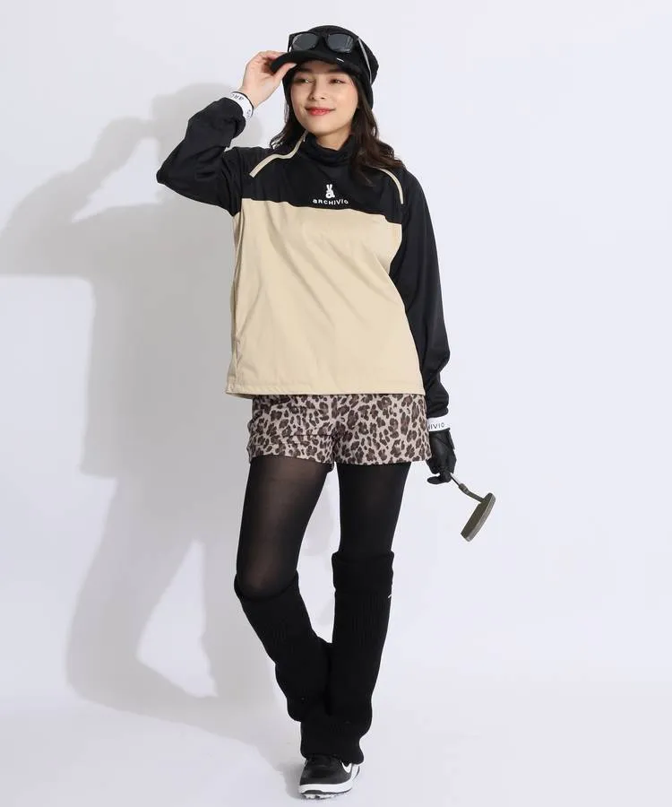 ２５FW【新品未使用 アルチビオ】配色リブサイド切り替えプルオーバー38号 アルチビオ AR 【蓄熱保温】バイカラー切替ネックジップジャケット