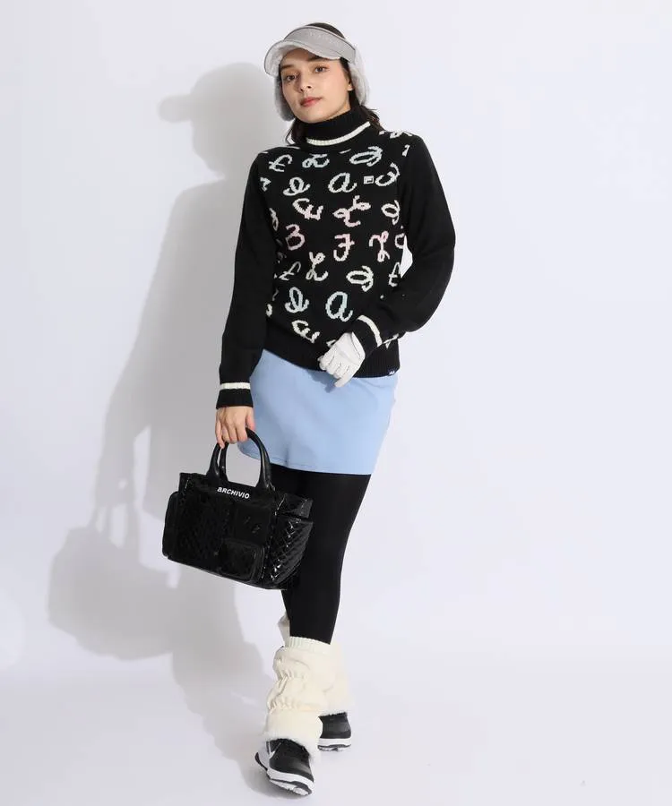 高質で安価 フィラゴルフ FG グラデーションロゴジャガードハイネックニット メンズウェア