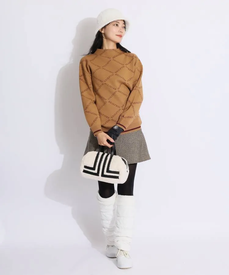 RUFFLOGスカート レザレクション RR 【保温ストレッチ】裏起毛フレア千鳥格子