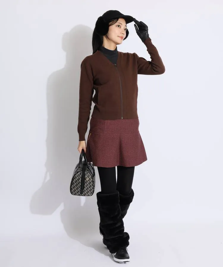 レザレクション RR 【保温ストレッチ】裏起毛フレア千鳥格子