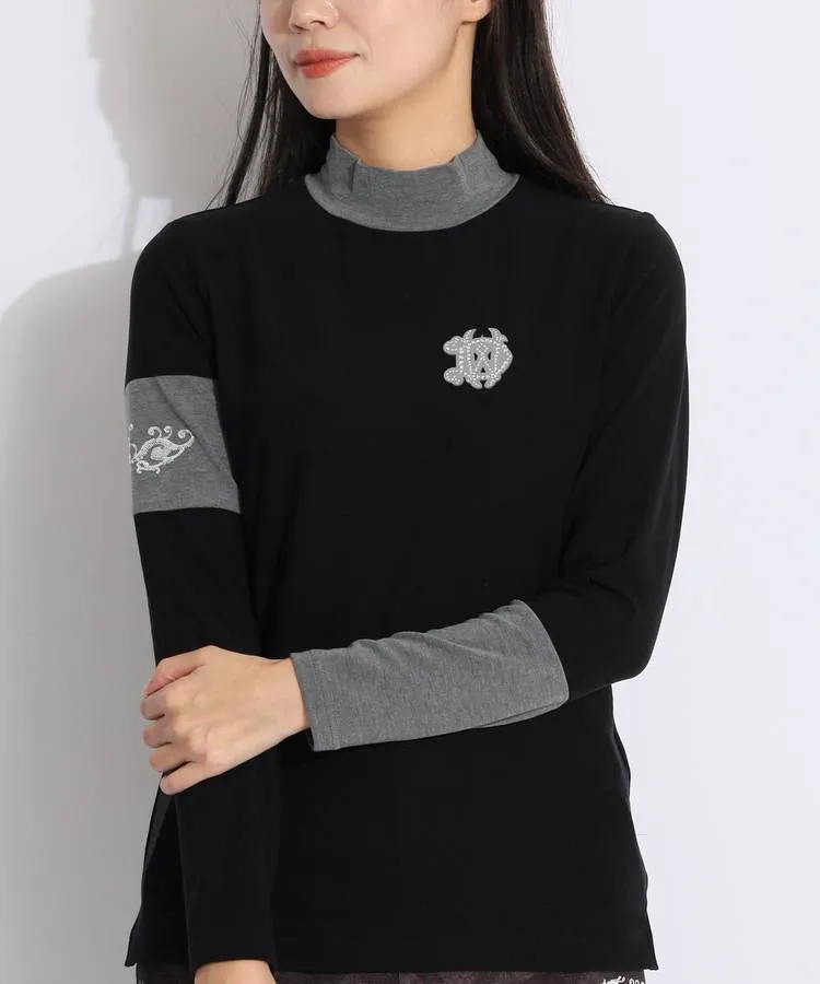 美品】ダンスウィズドラゴン モックネック ハイネック長袖Tシャツ ブラック 2 - メルカリ