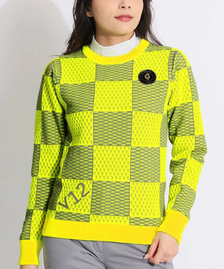 新品】V12 レディースニットイエローSサイズ