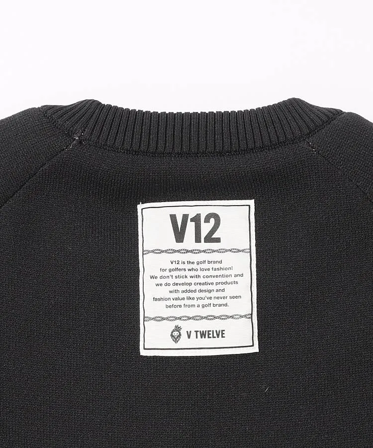 V12 ヴィトゥエルブ 2022年モデル ウール ニットセーター STAR ELBOW ネイビー系 L [240101187080] ゴルフウェア メンズ V12 ヴィトゥエルブ メンズ レディース EARTH KNIT ニット