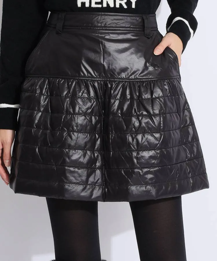 ヒールクリーク HK 【撥水】裏起毛タフタ中綿フレアスカート