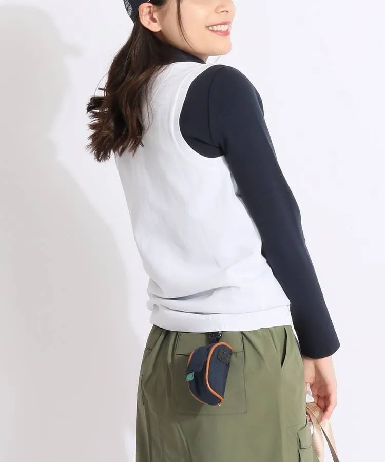美品✨ マウシングウェア タートルネック セーター ゴルフ ロゴ刺繍 白 秋冬 美品✨ マウシングウェア タートルネック セーター ゴルフ ロゴ