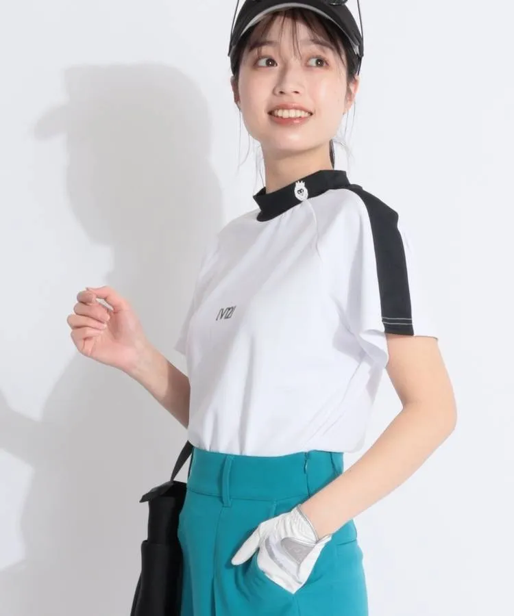 ヴィトゥエルヴ VI 【速乾ストレッチ】バックプリントバイカラーモック