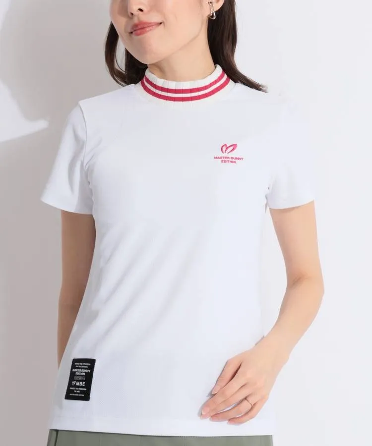 カルゼジャガードリブネック半袖カットソー