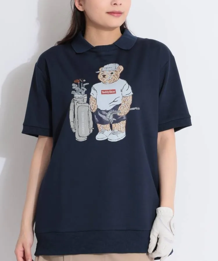【Champion】選べるデザインハーフジップ半袖プルオーバー