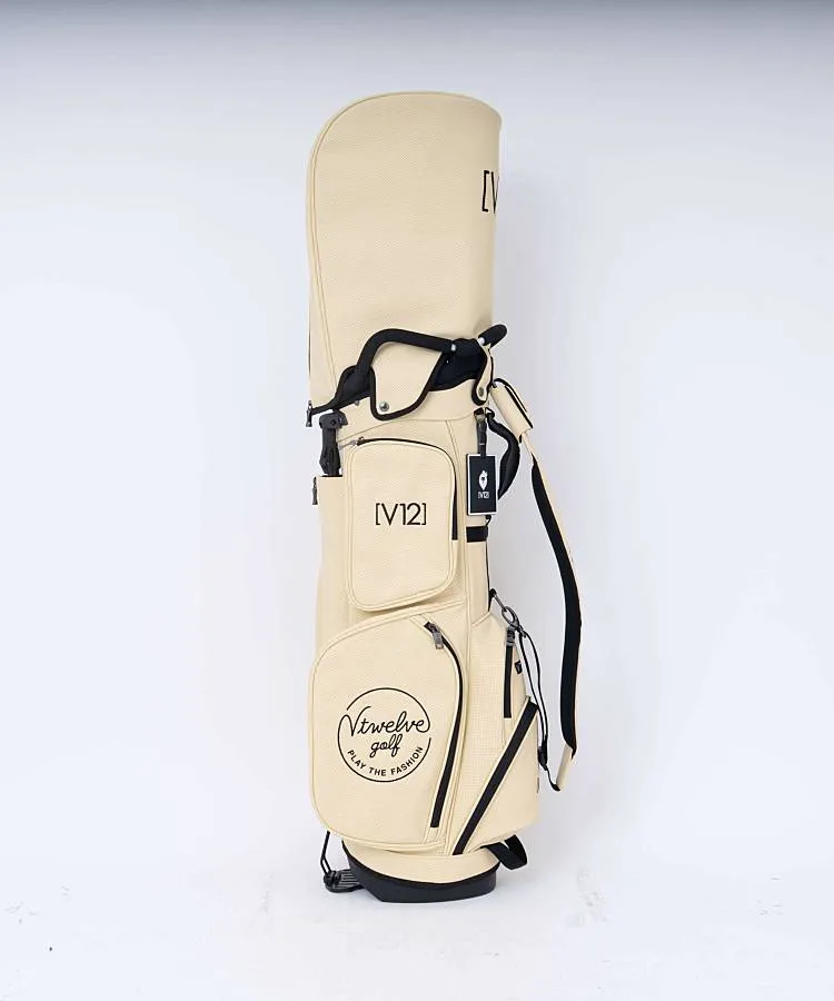V12 ゴルフバッグ ベージュ ヴィトゥエルヴ VI パンチング合皮スタンドキャディバッグ