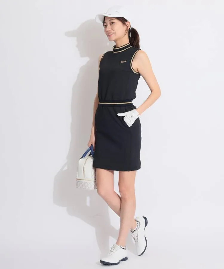 BEAMS GOLFレディースゴルフMリブラインダンボールノースリーブワンピース ビームスゴルフ BE リブラインダンボールノースリーブワンピース