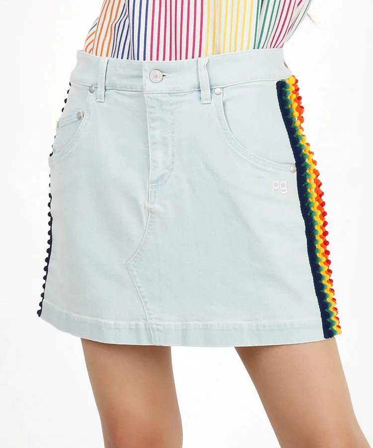 パーリーゲイツ PG 【アウトレット】SIDEレインボーLINE♪デニム