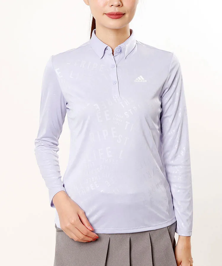 アディダスゴルフ AG 吸汗速乾BACKライン長袖ポロシャツ レディース