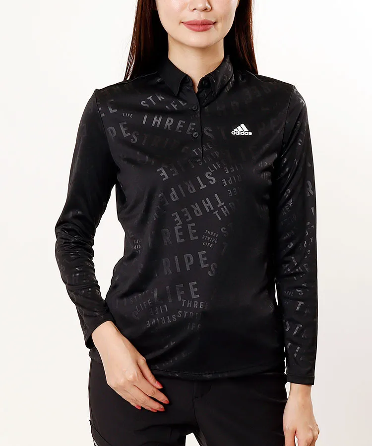 アディダスゴルフ AG 吸汗速乾BACKライン長袖ポロシャツ レディース